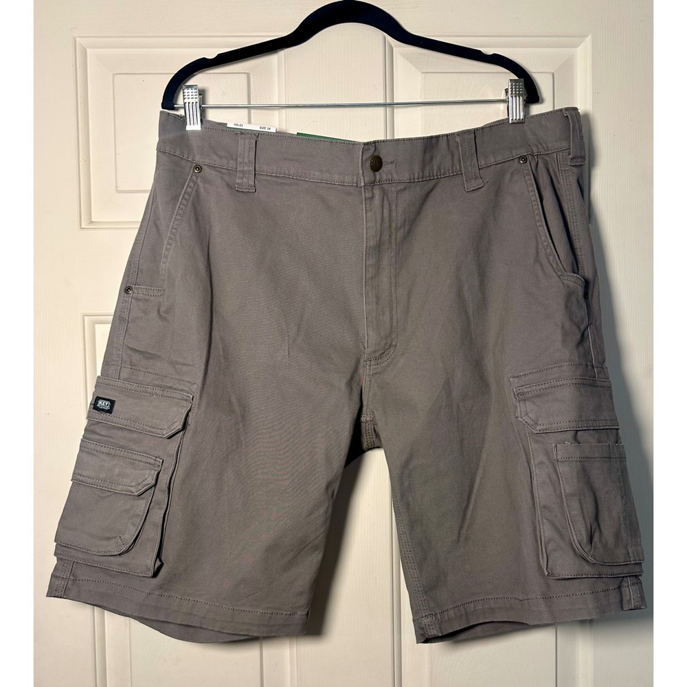 Key Industries Mens Cargo Pocket Flex Shorts‎ Gray Size 38 Work Utility NWT